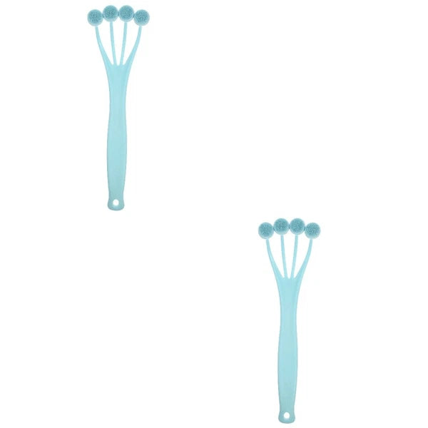 2 Pieces Exfoliating Bath Brush Miss Man Shower Back Accessories
