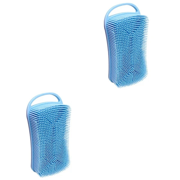 2 PCS Silicone Bath Brush Man Shower Scrubber for Nourishing Body