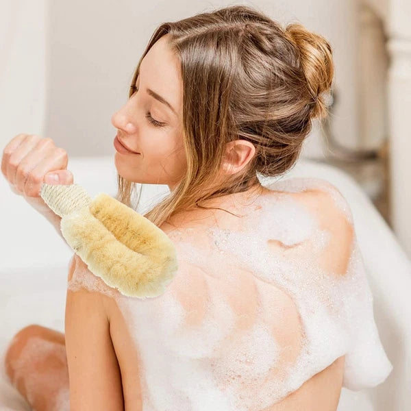 Sisal Shower Brush Body Scrubber Back Scrubbing Exfoliator Bathing