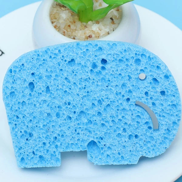 4 Pcs Baby Bath Sponge Body Sponges Scrubbers Cartoon Brush Child Soft