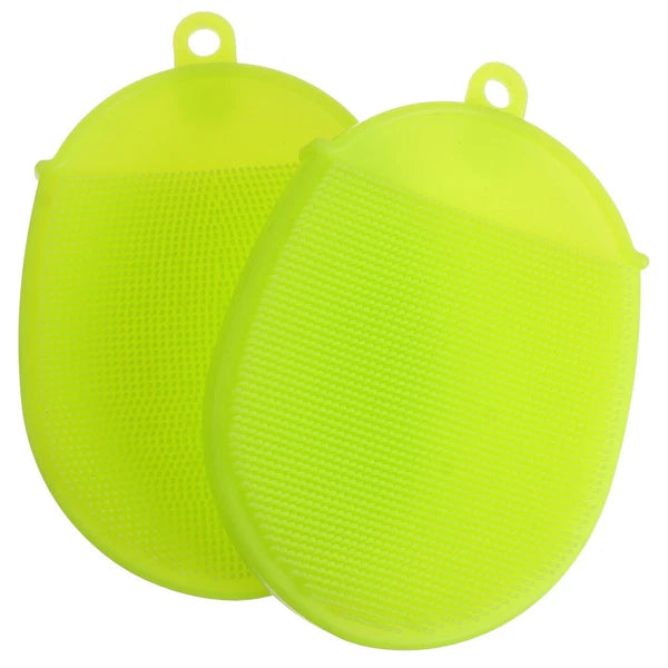 2pcs Silicone Bath Brushes Cleaning Brushes Scrubbers Bath Supplies