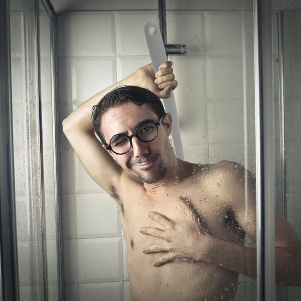 Silicone Bath Brush Man Body Scrubber Back for Shower Long Handle