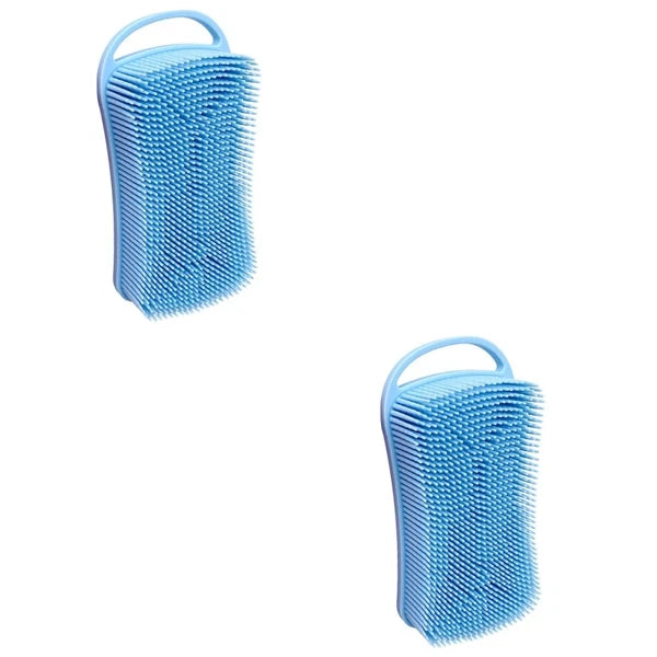 2 PCS Silicone Bath Brush Man Shower Scrubber for Nourishing Body