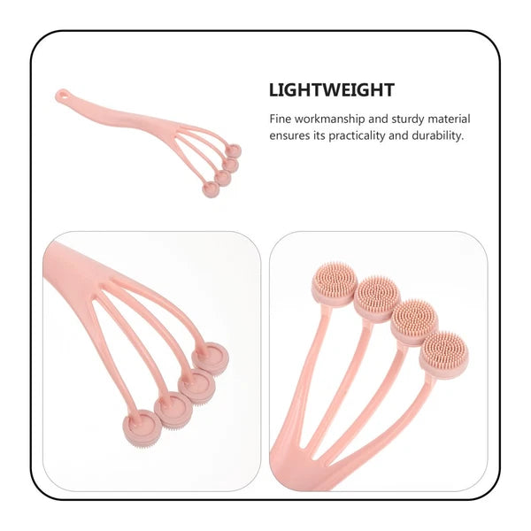 2 Pack Exfoliating Bath Brush Shower Back Scrubber Tool with Long Handle