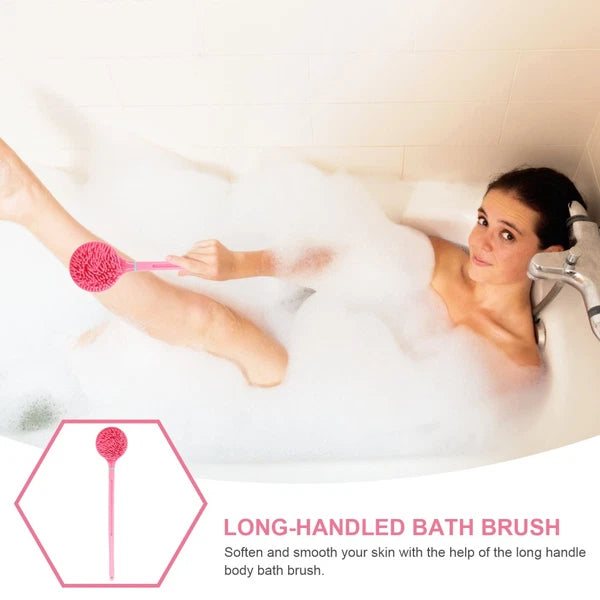 1 Set of Long Handle Detachable Dual Use Bathing Brush Massage Shower Brush