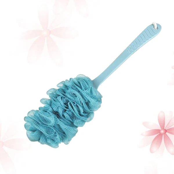 Gauze Bath Ball Brushes Long Handle Bathbrushes Gauze Brush Blue