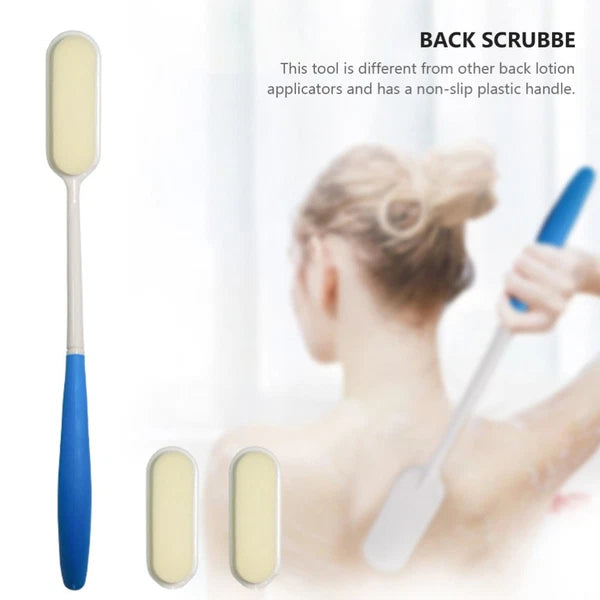 2 Pcs Long-handled Bath Scrubber Man Child Loofah Brush Back Scrubbing Shower