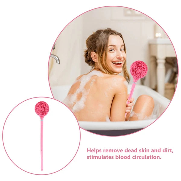 1 Set of Long Handle Detachable Dual Use Bathing Brush Massage Shower Brush