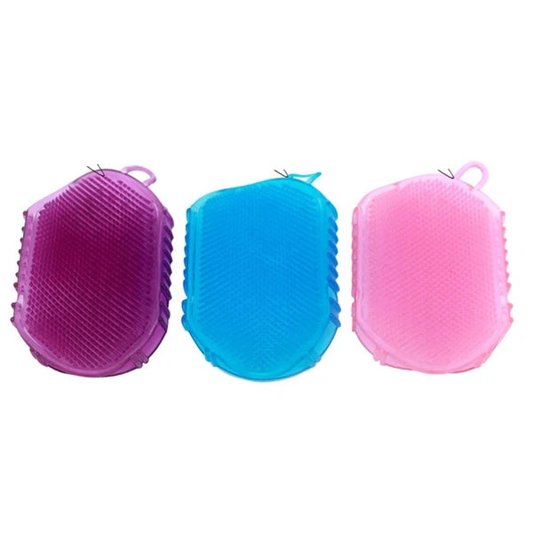 Couple Bath Anti Cellulite Body Massager Silicon Brush Glove Scrub Shower 3Color