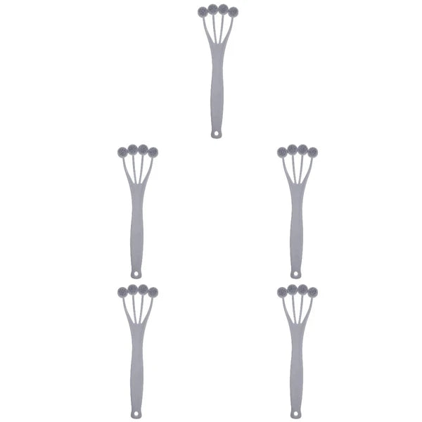 5 Pack Exfoliating Bath Brush Body Scrubber for Shower Tool Back