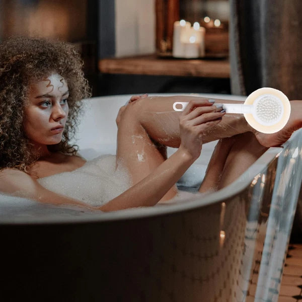 Bath Brush Sponge Body Scrubber with Handle Adaptive Shower Brushes