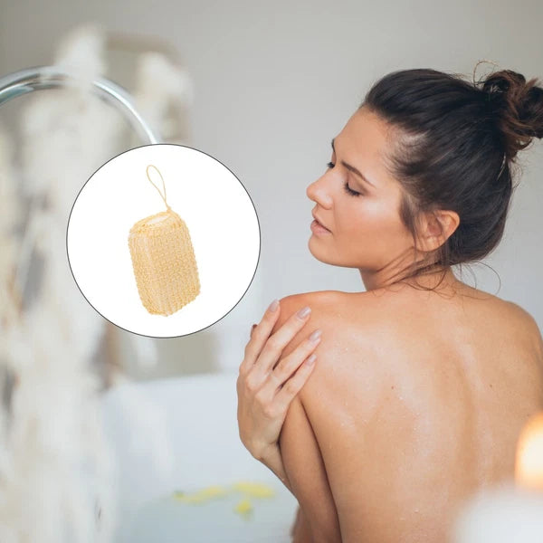 2 Pcs Silk Bath Towel Body Brushes for Shower Sisal Scrubbing Pad