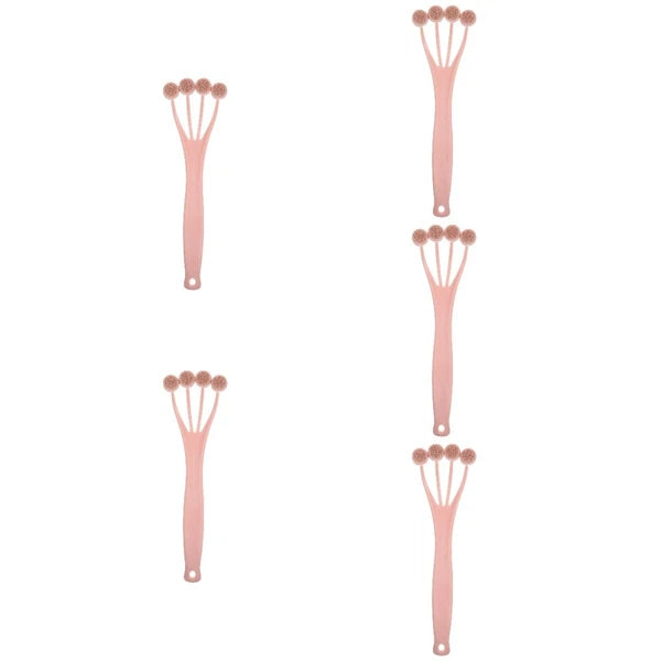 5 PCS Exfoliating Bath Brush Body Scrubber for Shower Long Handle