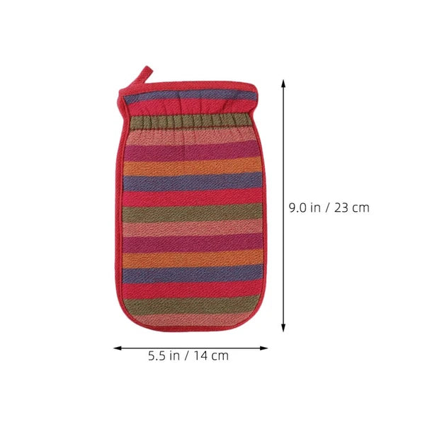 3 Pcs Bath Towel Gloves Back Brush for Shower Men Massage Cleaning