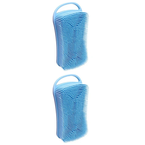2 PCS Silicone Bath Brush Man Shower Scrubber for Nourishing Body
