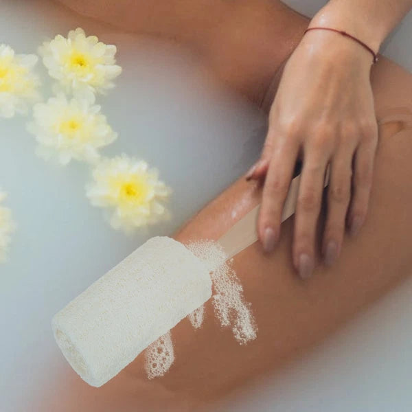 2 Pcs Loofah Bath Brush Exfoliating Sponge Man Shower Skin Cleaning Exfoliator