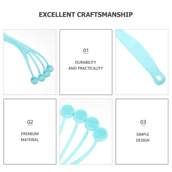 2 Pieces Exfoliating Bath Brush Miss Man Shower Back Accessories