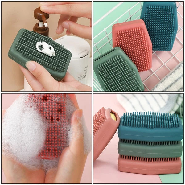 3 Pcs Bath Brushes Cleaning Scrubber Bath Massage Exfoliator