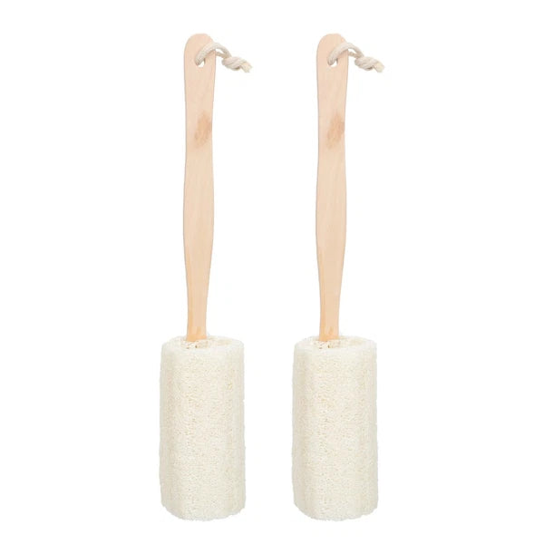 2 Pcs Loofah Bath Brush Exfoliating Sponge Man Shower Skin Cleaning Exfoliator