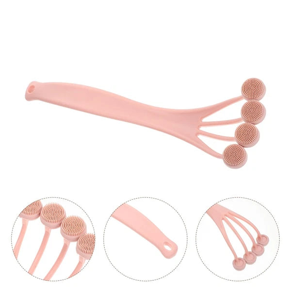 Exfoliating Bath Brush Back Scrubber Body Wash Long Handle for Shower