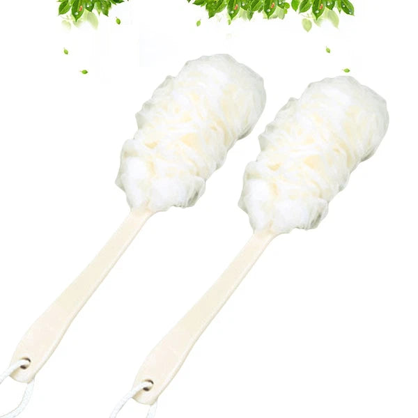 2 Pcs Rub The Back Bath Flowers Bathroom Scrubber Scrubbing Brush