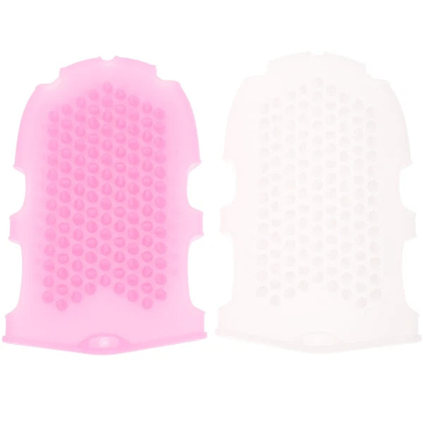 2 Pcs Silicone Massage Brush Exfoliating Mitt Body Rubber for Shower