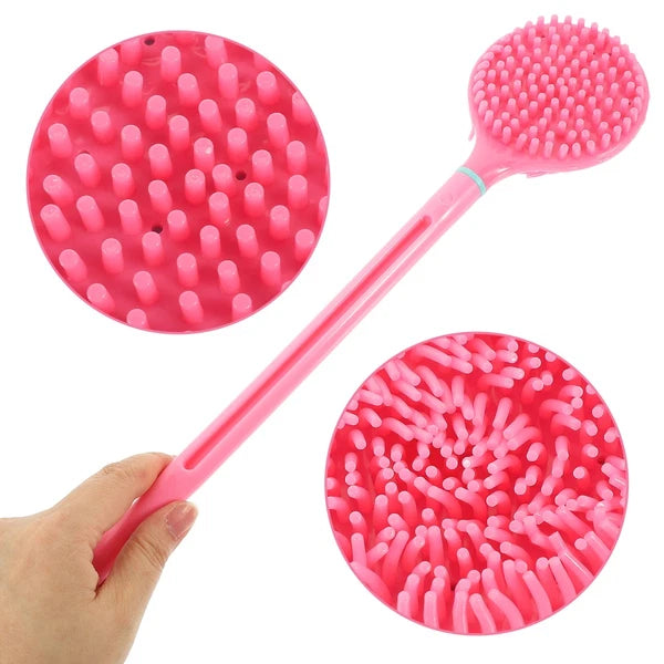 1 Set of Long Handle Detachable Dual Use Bathing Brush Massage Shower Brush