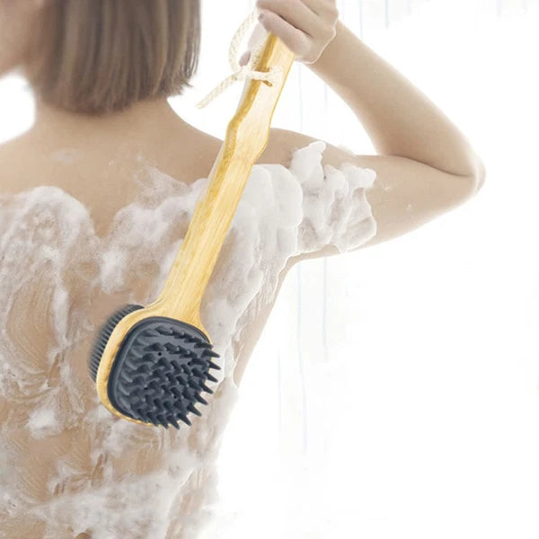 Bath Brush Miss Man Silicone Back Scrubber for Shower Long Handle