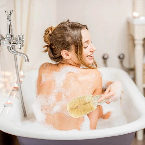 Sisal Shower Brush Body Scrubber Back Scrubbing Exfoliator Bathing