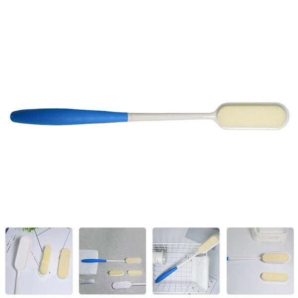 2 Pcs Long-handled Bath Scrubber Man Child Loofah Brush Back Scrubbing Shower