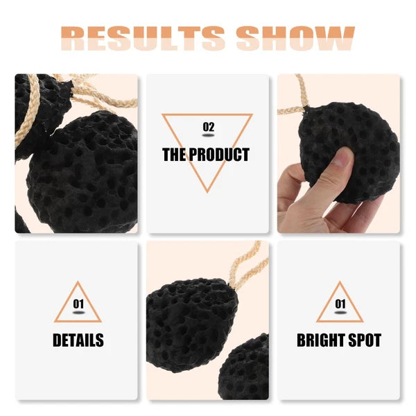 2 PCS Sponge Bath Wipe Exfoliating Shower Body Scrubber