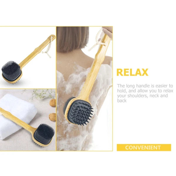 Bath Brush Miss Man Silicone Back Scrubber for Shower Long Handle
