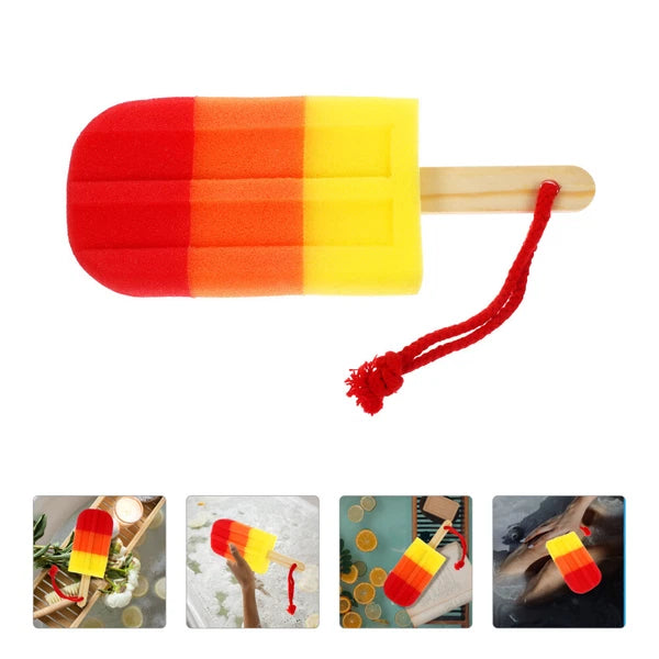 Shower Sponge Bathing Exfoliating Sponge Ice Cream Shaped Exfoliating Scrubber