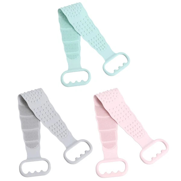 3 Pcs Scrub Bath Brush Miss Men and Women Shower Back Scrubber Belt