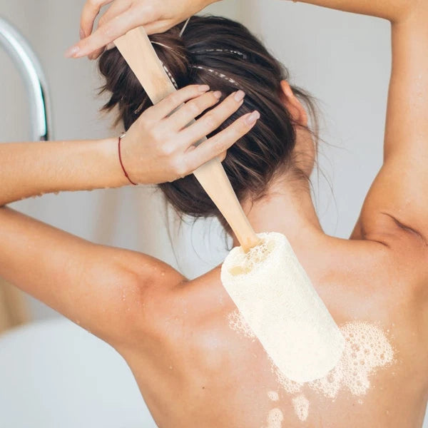 2 Pcs Loofah Bath Brush Exfoliating Sponge Man Shower Skin Cleaning Exfoliator