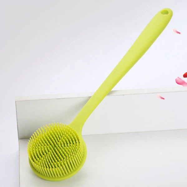 Bath Brush Man Body Exfoliator Scrubber Long Handle Silicone Shower