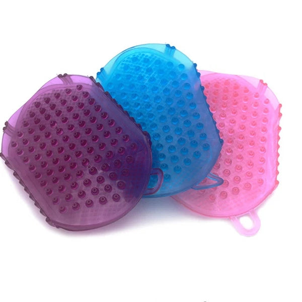 Couple Bath Anti Cellulite Body Massager Silicon Brush Glove Scrub Shower 3Color