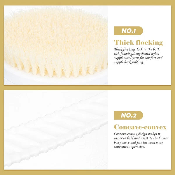 Double-head Shower Brush Man Back Scrubbing Durable Cleaning Washing