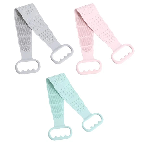3 Pcs Scrub Bath Brush Miss Men and Women Shower Back Scrubber Belt
