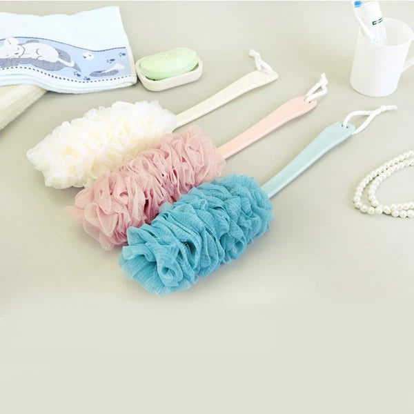 2 Pcs Rub The Back Bath Flowers Shower Scrubber Men White Scrubbing Brush